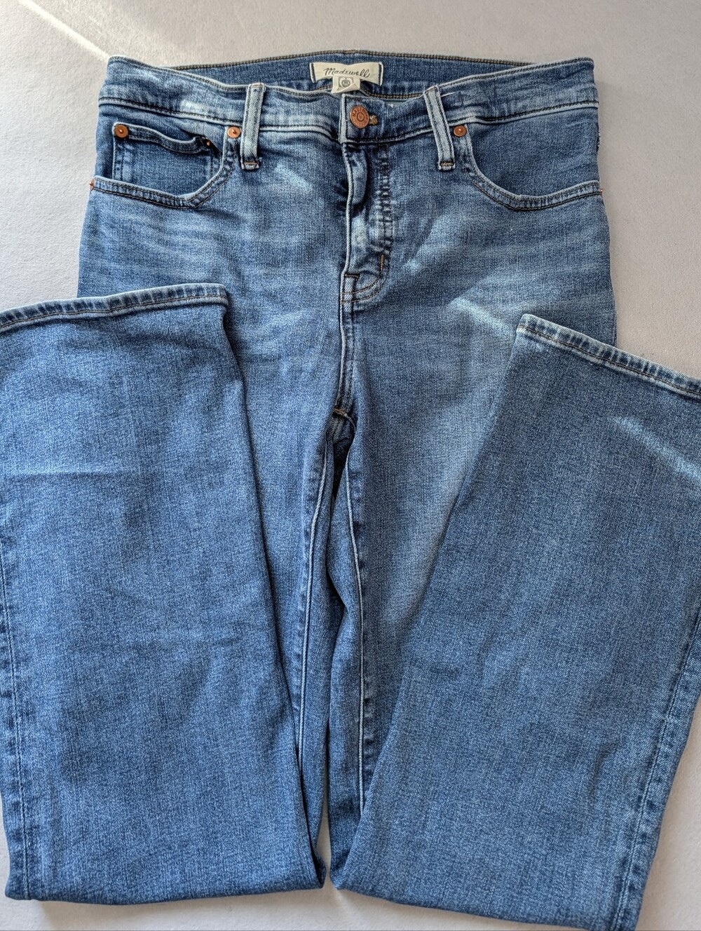 Madewell High-Rise Straight Jeans - Light Blue